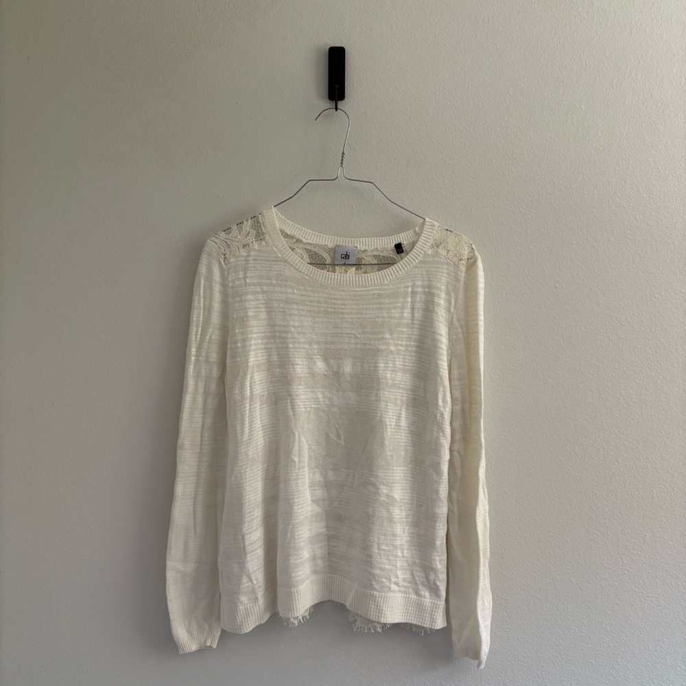 Cabi • Elegant Cream‎ Women's Top